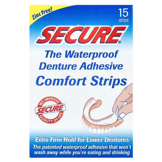 Secure Denture Adhesive packaging and tube