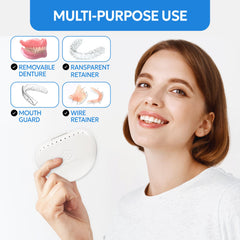 Secure locking closure on denture storage case