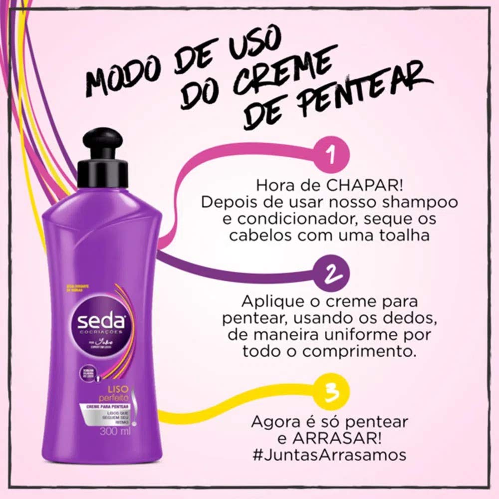 Seda Perfect Straight Cream packaging white for daily smoothing routine.