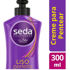 Seda Perfect Straight Cream texture close-up highlighting nourishing formula.