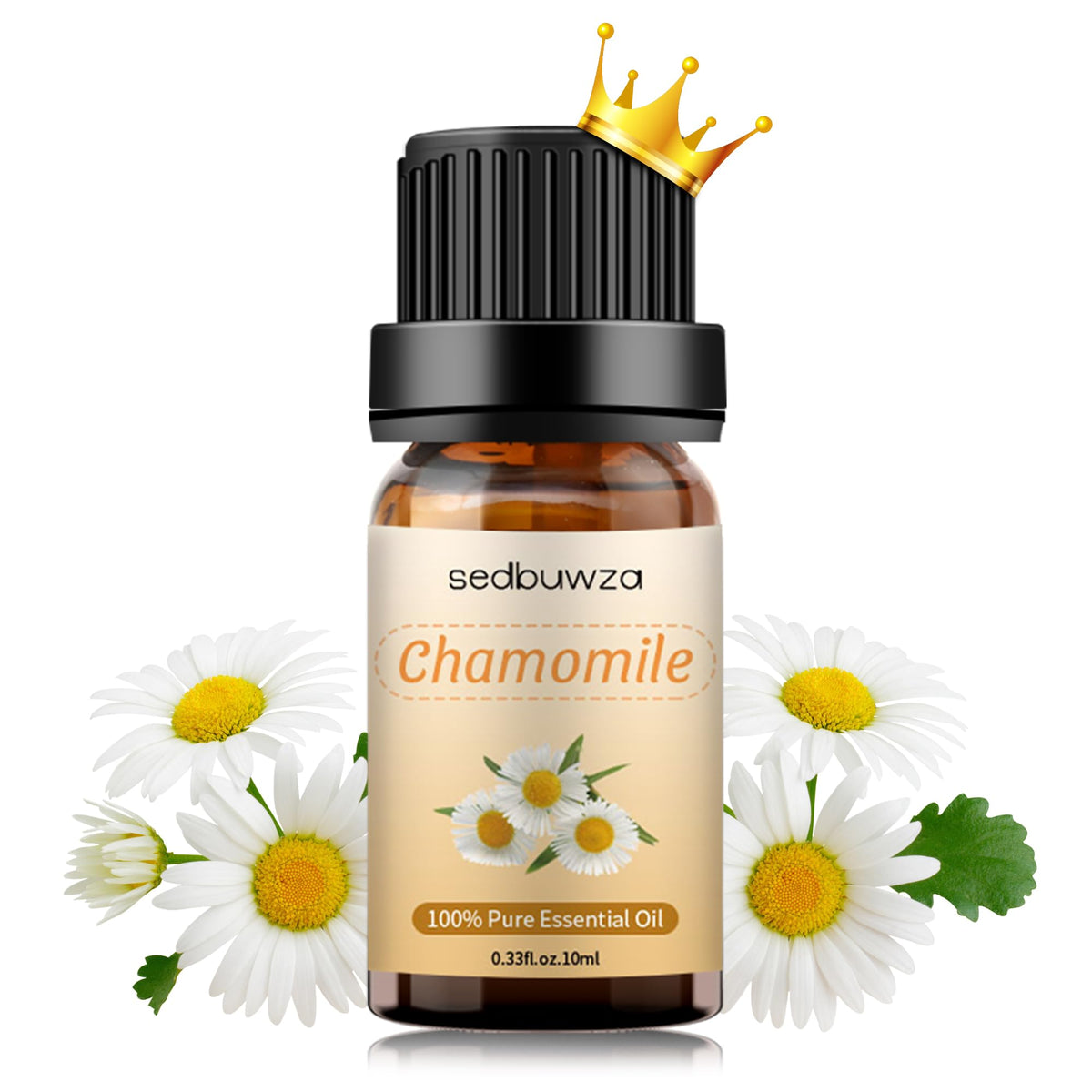 Sedbuwza Chamomile Essential Oil bottle and packaging