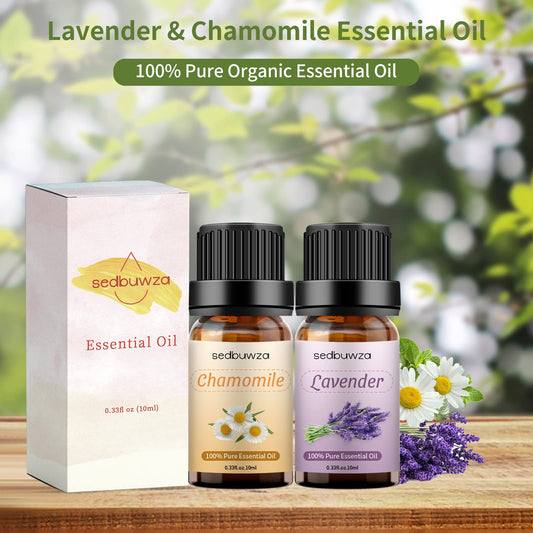 Lavender essential oil 10 ml bottle in amber glass