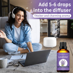 Aromatherapy setup featuring Sedbuwza Lavender Oil