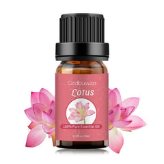 Close-up of lotus essential oil dropper