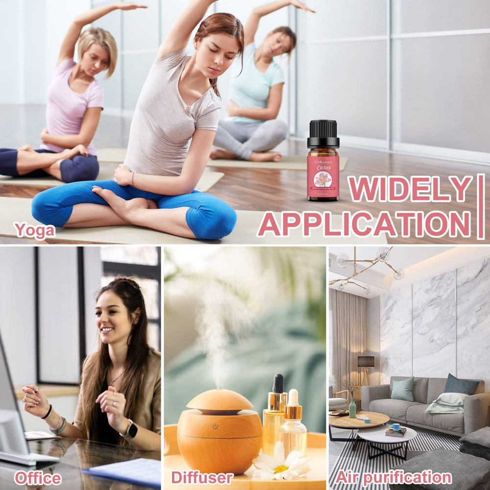 Aromatherapy setup with diffuser and Sedbuwza Lotus Oil