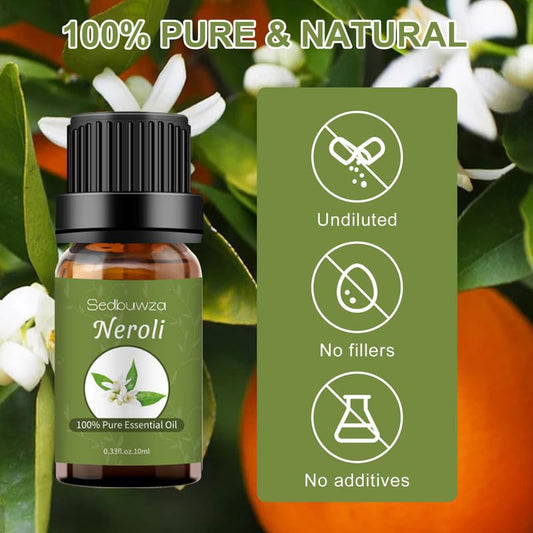 Pure Neroli essential oil close-up