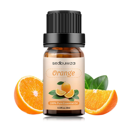 Sedbuwza Orange Essential Oil bottle and label