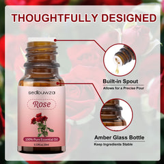 Rose fragrance oil bottle with dropper 10ml