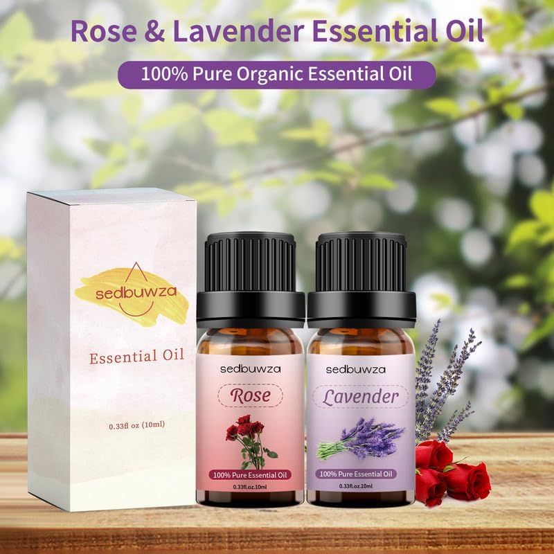 Packaging for Sedbuwza Rose Lavender essential oil set