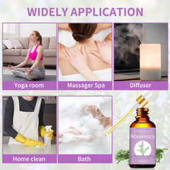 Uses include candles and soaps with rosemary essential oil