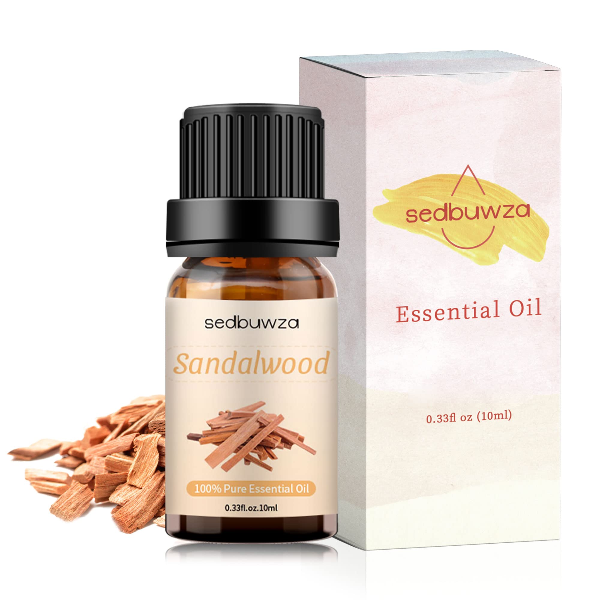 Aromatherapy setup featuring Sedbuwza Sandalwood Essential Oil
