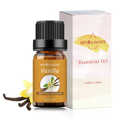Aromatherapy setup with vanilla oil and diffusers