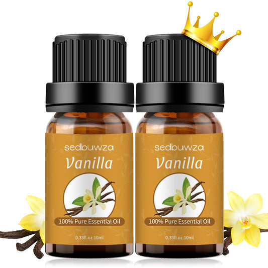 Sedbuwza Vanilla Essential Oil Set in amber glass bottles, 2 x 10 ml