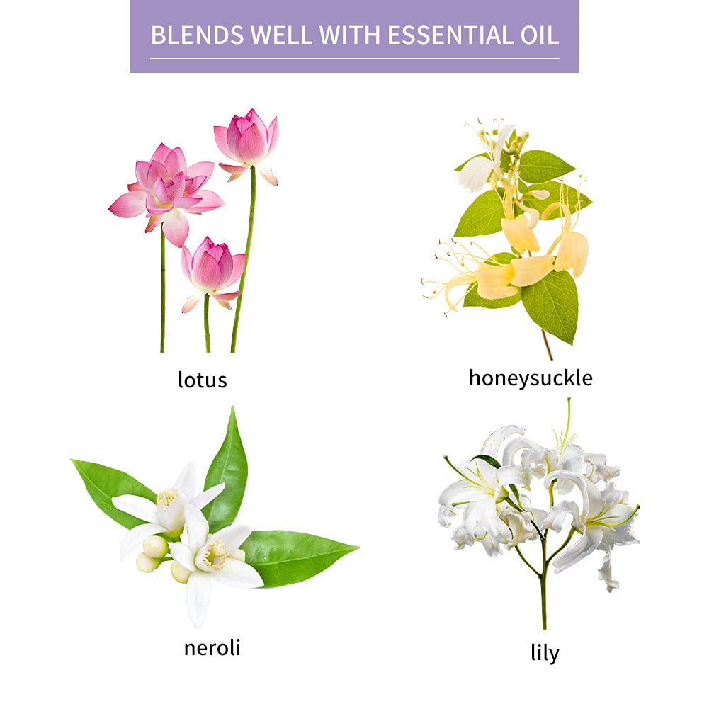 Diffuser releasing violet essential oil aroma