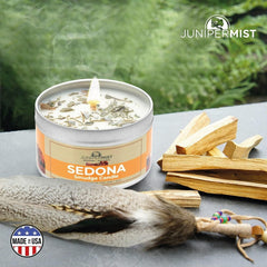 Candle in use during meditation and intention setting