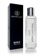 SEDUCTION LEAGUE Unscented Massage Oil 100ml bottle – front view