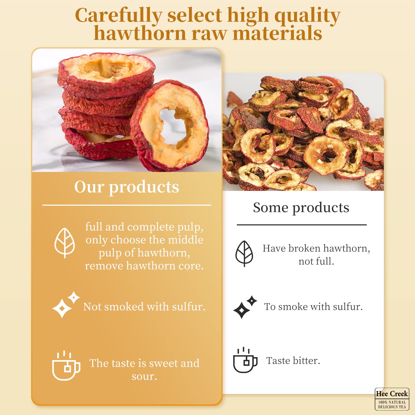Seedless hawthorn slices packaging