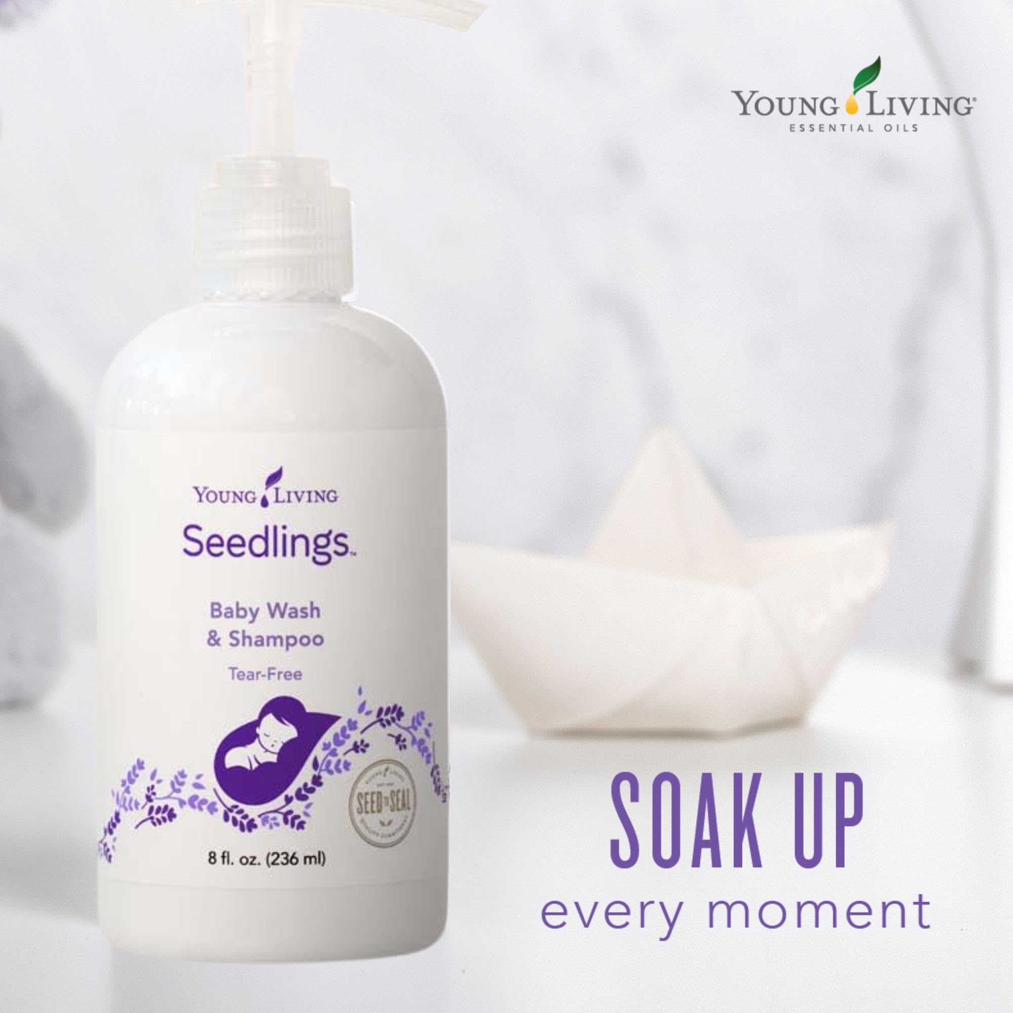 Mild foamy lather in a baby bath
