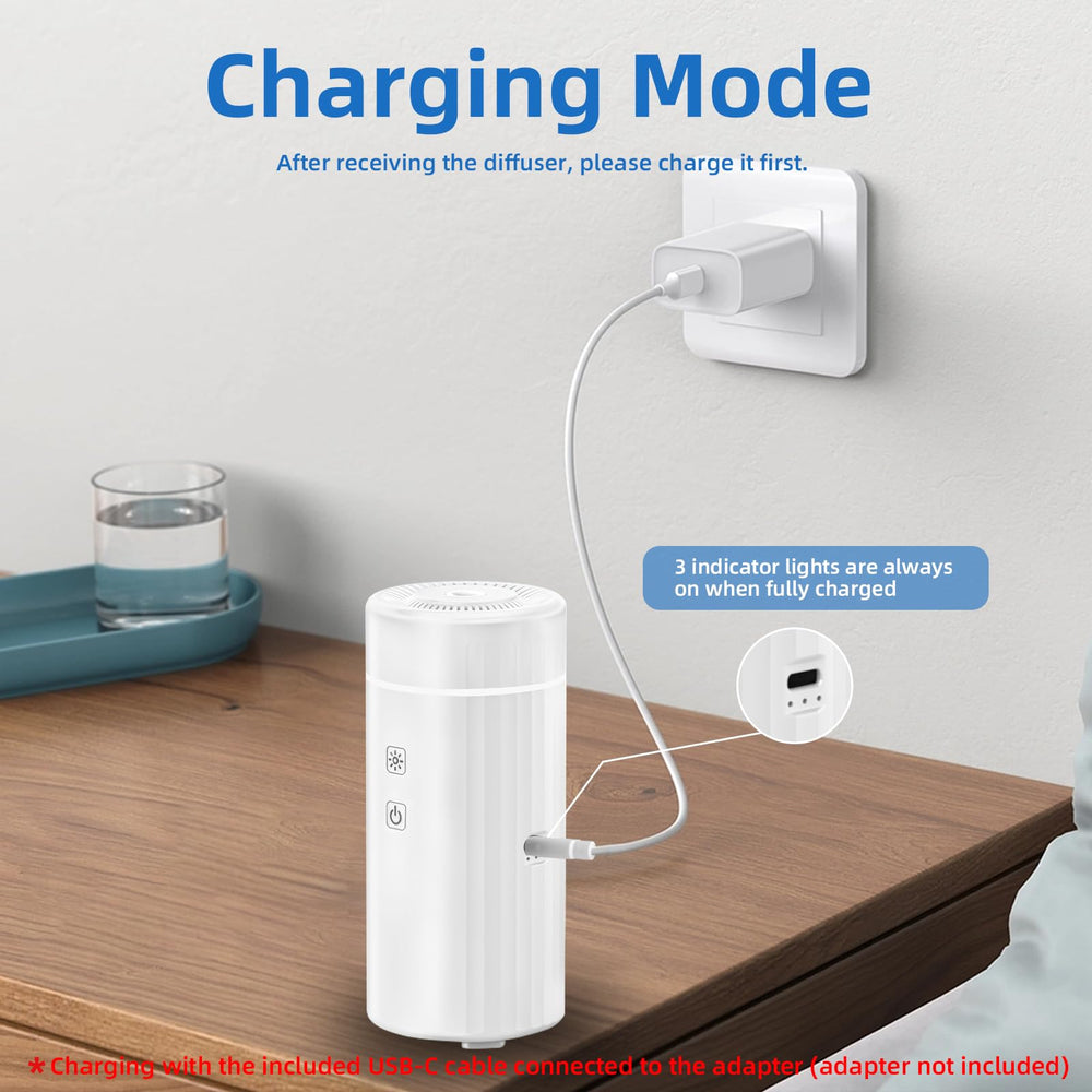 SEEDSEEL car diffuser with USB-C charging port