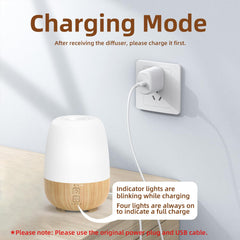 USB-C charging port on diffuser