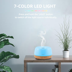 7-color LED mood lights on SEEDSEEL diffuser
