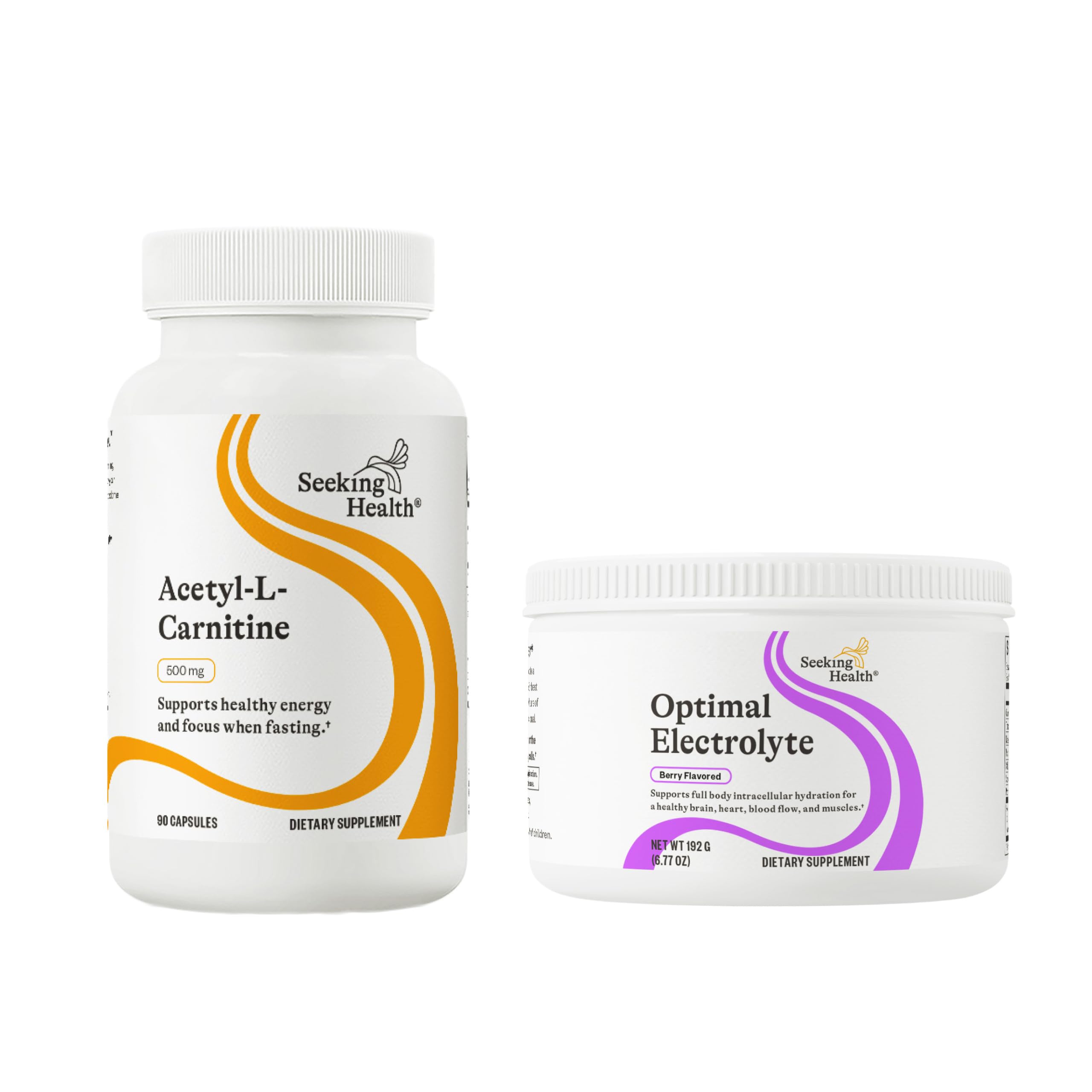 Product benefits icons for energy, brain health, and memory