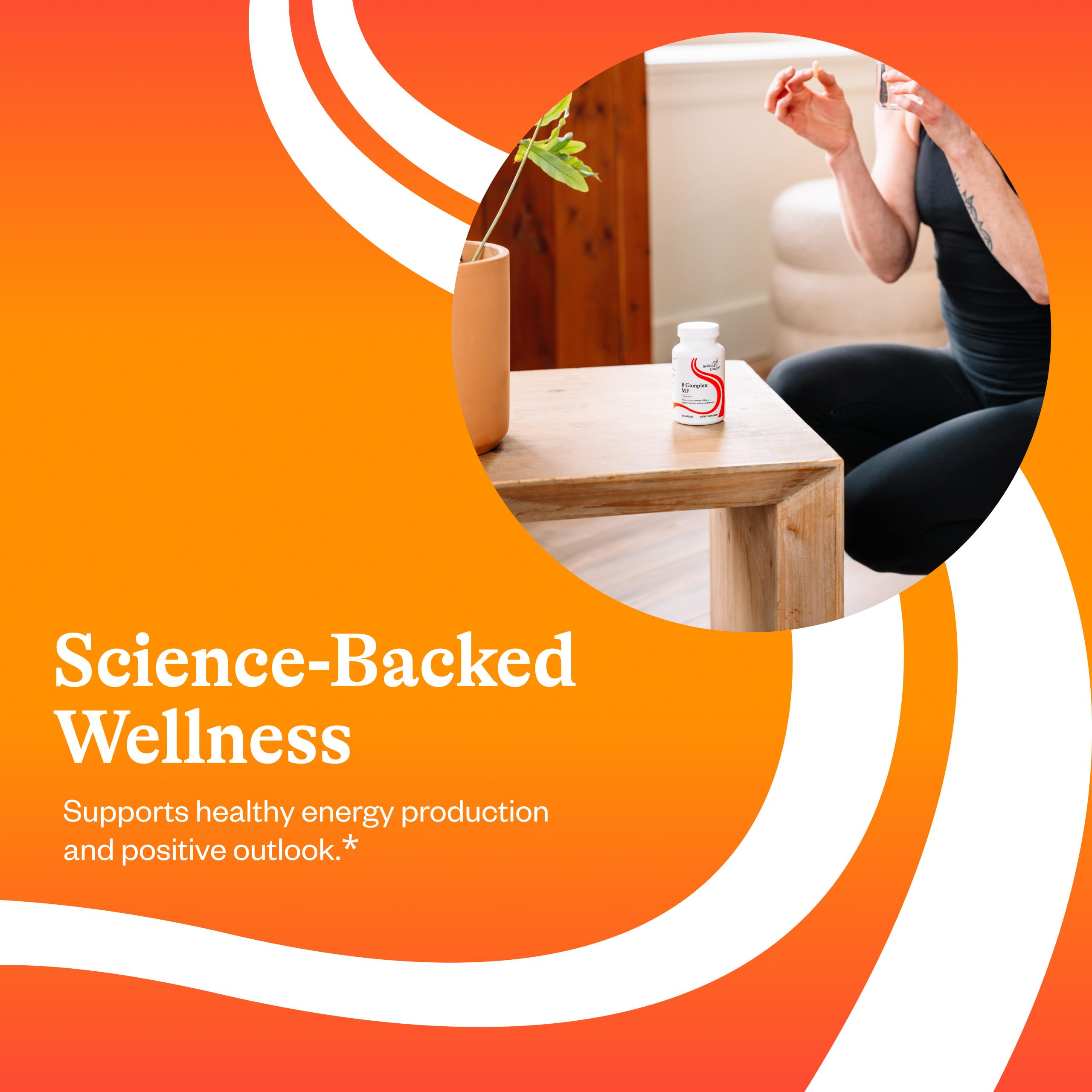 Illustration of B vitamins B1, B2, B3 and others in the supplement