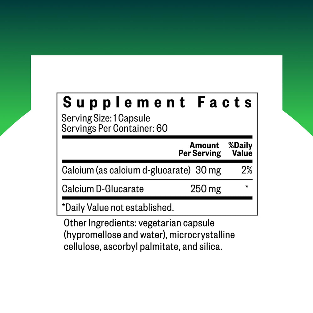Calcium D-Glucarate capsules close-up