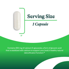 Serving size and dosage information on bottle