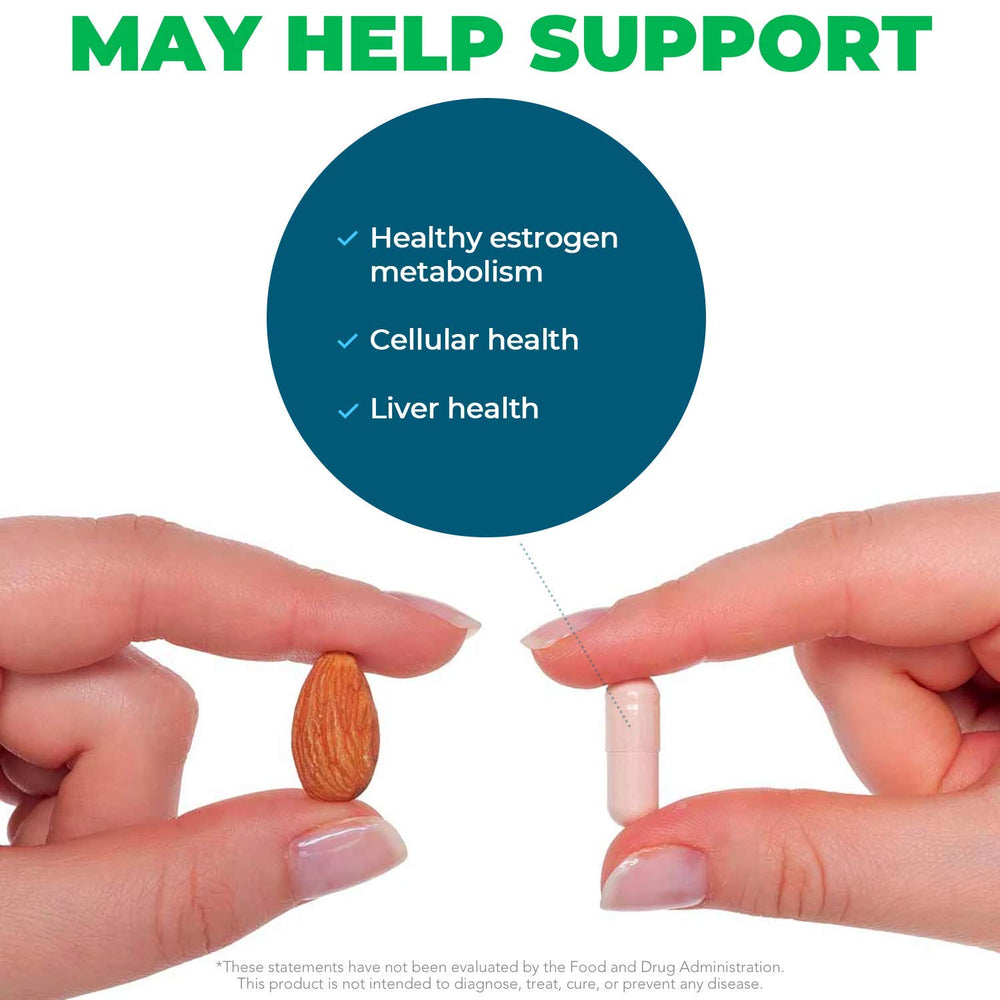 Graphic illustrating liver metabolism support for estrogen