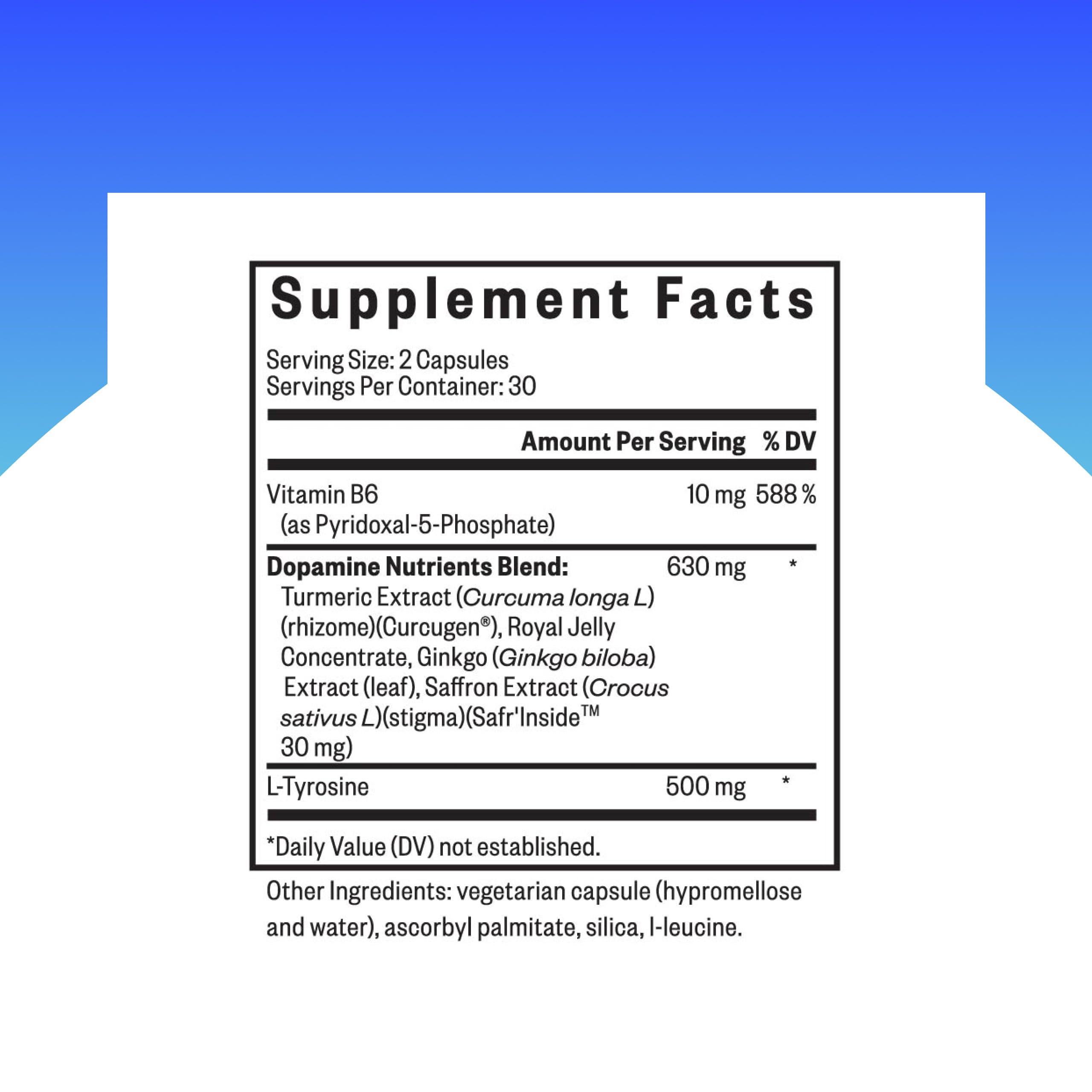 Close-up of bottle label showing vegetarian capsules