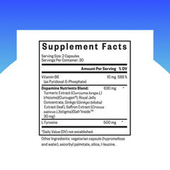 Close-up of bottle label showing vegetarian capsules