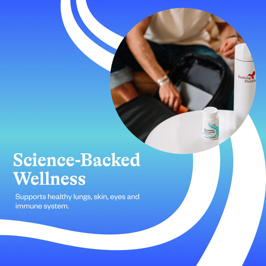 Back of the Seeking Health Glutathione Plus Lozenge bottle showing supplement facts