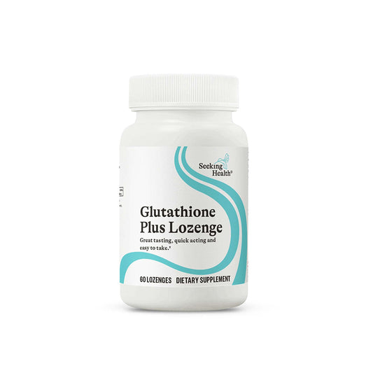 Bottle of Seeking Health Glutathione Plus Lozenge with 60 lozenges front view