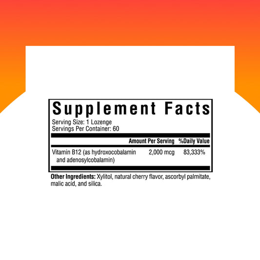 Hydroxo-Adeno B12 lozenge 2000 mcg – side angle