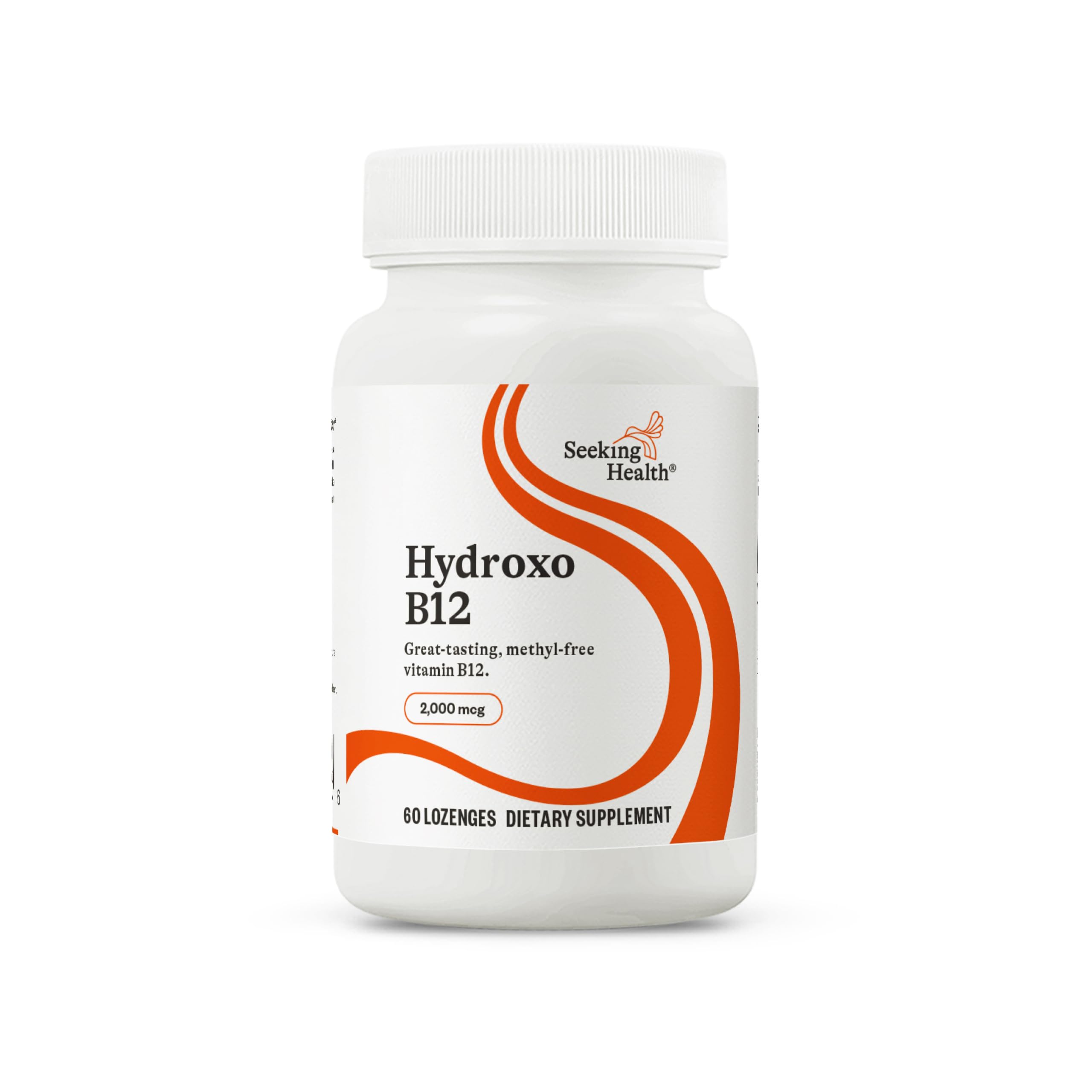 Seeking Health Hydroxo B12 bottle label close-up