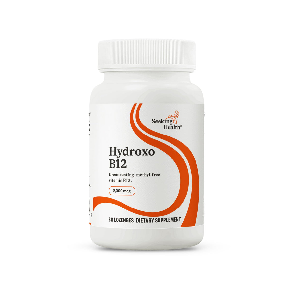 Seeking Health Hydroxo B12 bottle label close-up