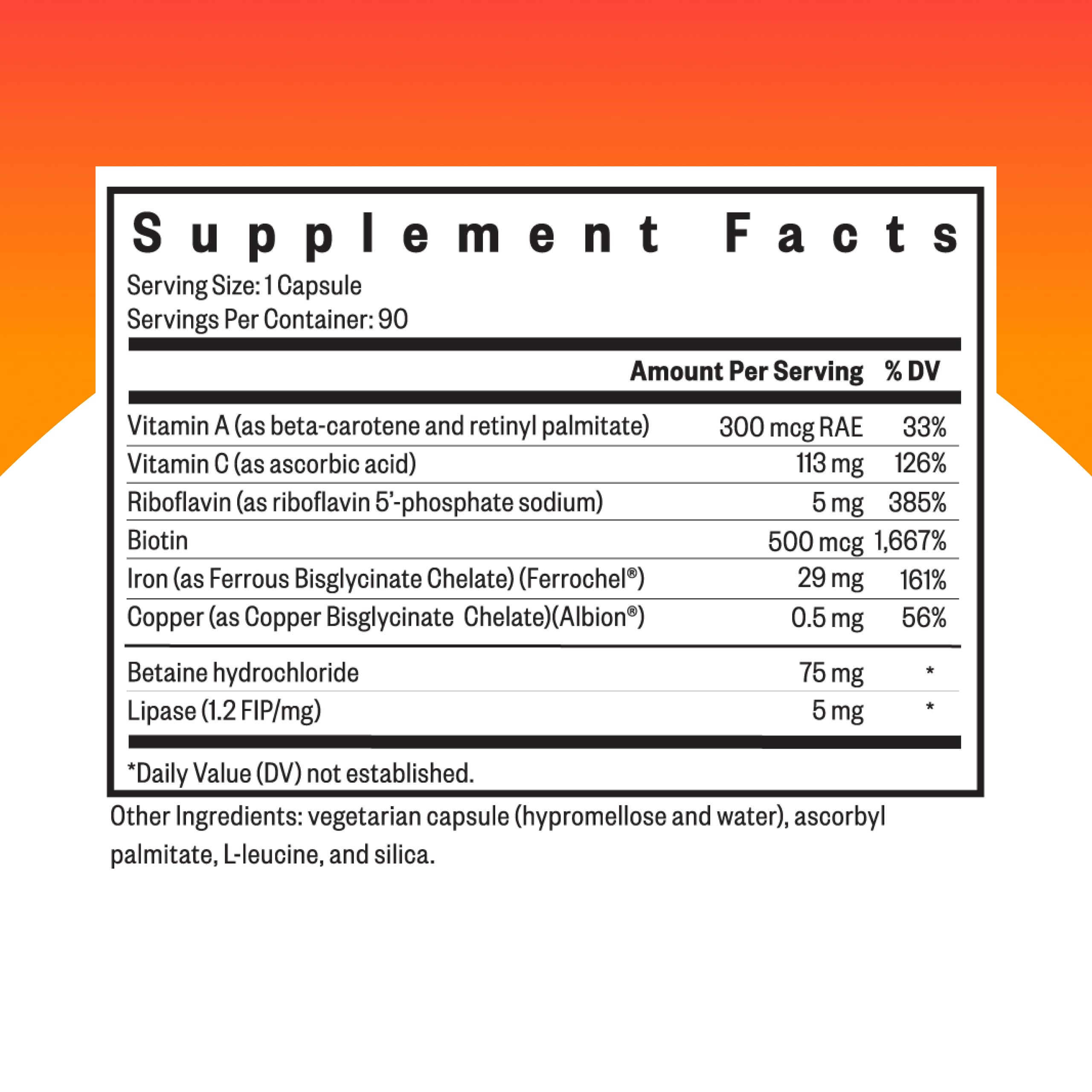 Front label of Ferrochel Ferrous Bisglycinate iron supplement