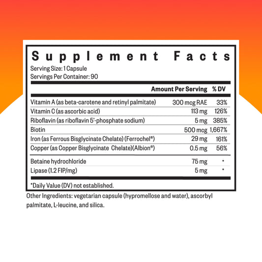 Front label of Ferrochel Ferrous Bisglycinate iron supplement