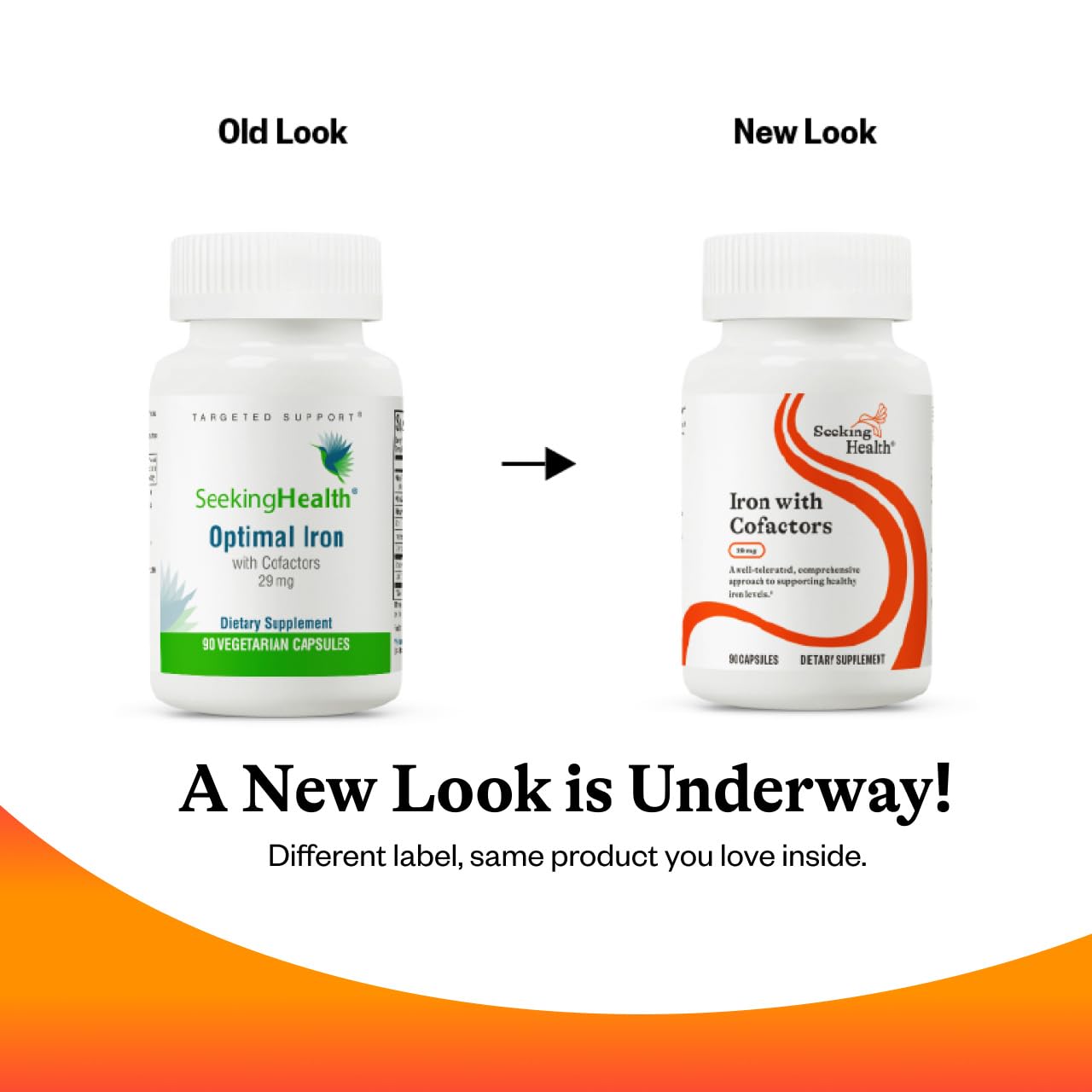 Product packaging and branding for Seeking Health iron supplement