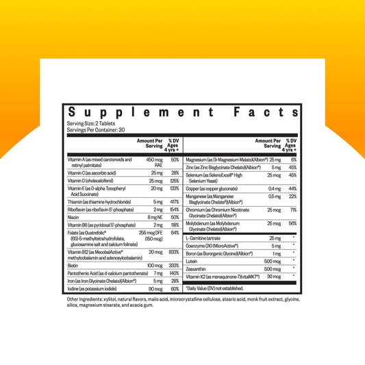 Close-up of Seeking Health Kids Multivitamin Chewable tablets