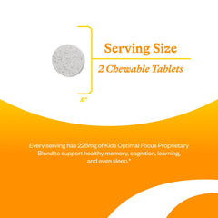 Back label of Seeking Health Kids Optimal Focus bottle