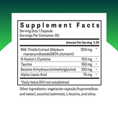 Seeking Health Liver Nutrients bottle back label