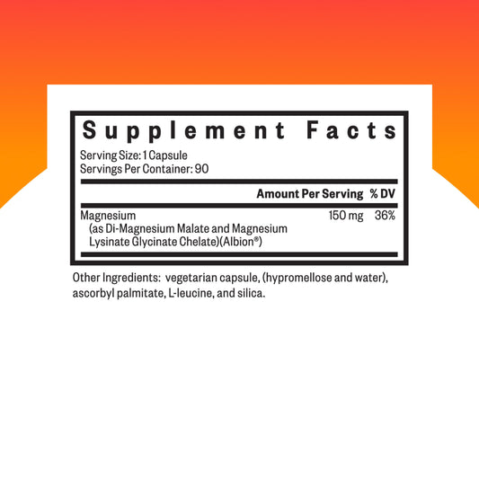 Back panel of Seeking Health Optimal Magnesium bottle