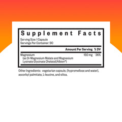 Back panel of Seeking Health Optimal Magnesium bottle
