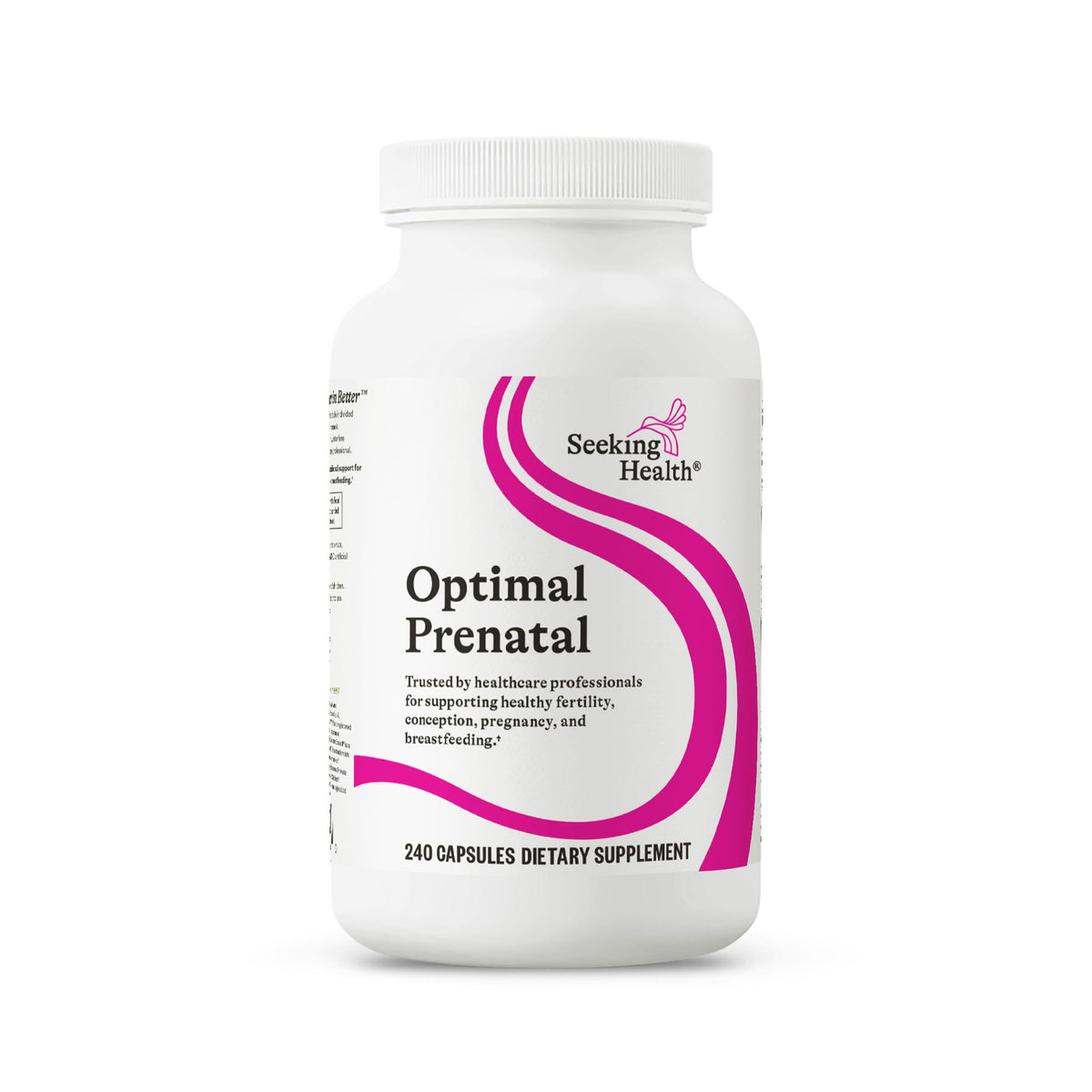 Bottle of Seeking Health Optimal Prenatal 240 capsules
