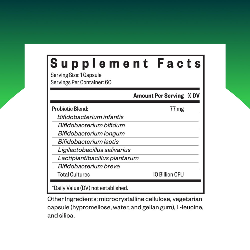 Vegetarian capsules in a bottle with label