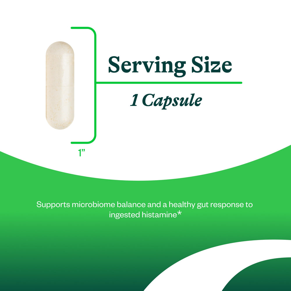 Seeking Health ProBiota HistaminX label view highlighting allergen-free, gut-friendly formulation.