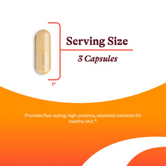 Ingredients panel and vitamins in Skin Nutrients formula