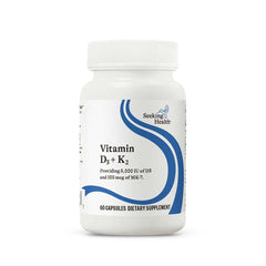 Front bottle of Seeking Health Vitamin D3 + K2 60 capsules